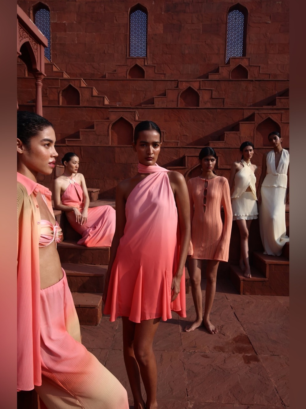 BAOBAB Ari Chiffon Dress in Pink